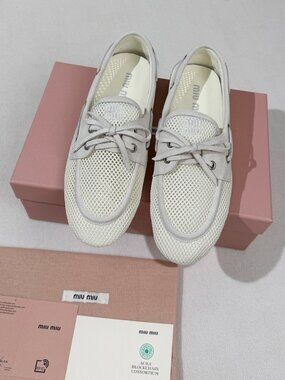 Miu Miu Suede Bow Mule Loafers